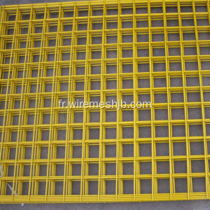 Panneaux de treillis soudés enduits de PVC de couleur jaune